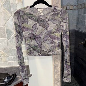 Wilfred Purple and Gray Long Sleeve Top